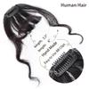 Meiverah Fluffy Curly Bangs Hairpieces for Women - Natural Black view 2