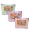 3 Pcs Girls Weekend Gifts Cosmetic Bag Retro Plaid Makeup Bag Funny Girls Trip Gifts Favors Vacation Birthday Christmas Friendship Gift for Women Bestie Daughter Best Friend Bachelorette Party view 1