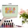 3 Pcs Girls Weekend Gifts Cosmetic Bag Retro Plaid Makeup Bag Funny Girls Trip Gifts Favors Vacation Birthday Christmas Friendship Gift for Women Bestie Daughter Best Friend Bachelorette Party view 2