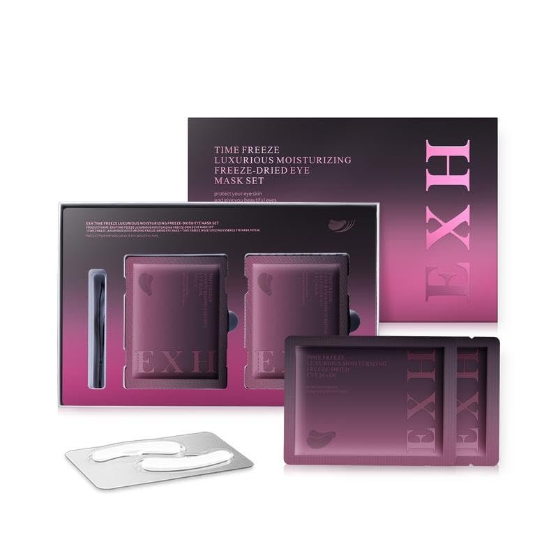 EXH-Lyophilized Eye Masks for Puffy Eyes, Dark Circles, Bags and Wrinkles with Collagen, Relieves Pressure and Reduces Wrinkles, Revitalises and Refreshes Your Skin