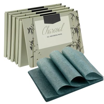 500 Counts Oil Blotting Papers for Face, Bamboo Oil Absorbing Sheets for Oily Skin, Oils Blotting Sheets for Face, Oils Wipes 9cmx6cm