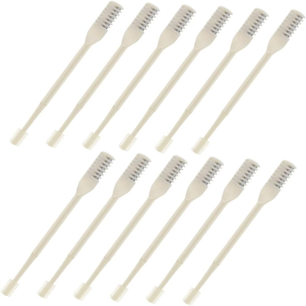 12pcs Nasal Hair Cutter,Double Sided Nose Hair Cutter, Portable 360 Rotating Manual Nose Hair Trimmer for Men and Women