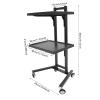 2-Tier Salon Trolley with Wheels, Durable Storage for Hairdressing Tools view 2
