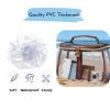 HOLABEAR Retro vintage vanity makeup bag organizer large capacity waterproof transparent toiletry handbag luxury cosmetic women ladies travle daily purse storage case (Classic) view 4