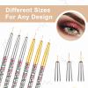 6 Pcs Eyeliner Brushes, Fine Point Thin Eye Makeup Cosmetic Gel Graphic Eyeliner Applicator Water Activated Liner Precision Eye Liner Brushes for Wet Powder Liquid Gel view 3