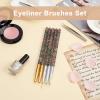 6 Pcs Eyeliner Brushes, Fine Point Thin Eye Makeup Cosmetic Gel Graphic Eyeliner Applicator Water Activated Liner Precision Eye Liner Brushes for Wet Powder Liquid Gel view 4