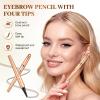 2025 New Microblading Eyebrow Pen, Waterproof Eyebrow Pencil, Eye Brow Pen with 4 Tip, Natural Magic Eyebrow Makeup Fine Stroke Contouring Pencil Long-Lasting Stay on All Day (mixed,4pcs) view 2
