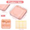 6PCS Press on Nail Packaging Boxes, Press on Nail Case with 36 PCS Adhesive Double Sided Tape for Fake Nails Storage Case Salon Supplies Nails Art Business (Clear and Pink) view 2
