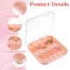 6PCS Press on Nail Packaging Boxes, Press on Nail Case with 36 PCS Adhesive Double Sided Tape for Fake Nails Storage Case Salon Supplies Nails Art Business (Clear and Pink) view 3