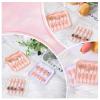6PCS Press on Nail Packaging Boxes, Press on Nail Case with 36 PCS Adhesive Double Sided Tape for Fake Nails Storage Case Salon Supplies Nails Art Business (Clear and Pink) view 4