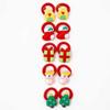 10Pcs Christmas Hair Ties for Girls, Cute Snowflake Deer Gloves Holly Leaf Bear Hair Bands Elastics Ponytail Holders, Christmas Hair Accessories Red Hair Ropes Holiday Party Favor Gifts view 2