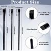 12 Pack Angled Eyeliner Brush, Soft Reusable Angled Eye Makeup Brushes Practical Thin Eyebrow Brushes Makeup Brush Set Tool for Women Professional Beauty view 2