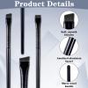 12 Pack Angled Eyeliner Brush, Soft Reusable Angled Eye Makeup Brushes Practical Thin Eyebrow Brushes Makeup Brush Set Tool for Women Professional Beauty view 3