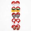 10Pcs Christmas Hair Ties for Girls,Cute Santa Claus Penguin Bell Brown White Bear Hair Bands Elastics Ponytail Holders,Christmas Hair Accessories Red Hair Ropes Holiday Party Favor Gifts view 2