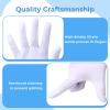 3 Pairs Cotton Gloves for Dry Hands Sleeping, Moisturizing Gloves for Men and Women, Stretchable White Cotton Gloves Eczema for Service Driving Coin Jewelry Handling view 3