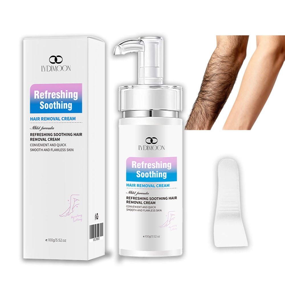 Hair Removal Cream for Women and Men,Sensitive Intimate Hair Removal,Painless Soothing and Nourishing,Removes Hair from body, back,Legs, Arms, Underarms, Stomach, and Bikini Line,3.53 oz