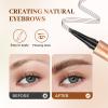 2025 New Microblading Eyebrow Pen, Waterproof Eyebrow Pencil, Eye Brow Pen with 4 Tip, Natural Magic Eyebrow Makeup Fine Stroke Contouring Pencil Long-Lasting Stay on All Day (Light brown) view 3