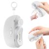 3-in-1 Electric Nail Clippers, Upgrade Electric Nail Clippers for Kids or Adults, Electric Polishing Nail Clipper with Collector, Excellent Electric Nail Trimmer Gift for Your Loves (Pearl-White) view 1