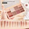 12-Color Warm Red Brown Eyeshadow Palette  Matte Shimmer Glitter Neutral Nude Eye Shadow with Rose Gold, Champagne, Bronze & Peach Shades, High Pigment Long-Lasting Blendable Soft Glam Makeup Palette view 2