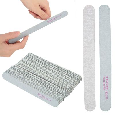 50PCS 180/240 Grit Nail Files, Portable Double Sided Emery Boards Nail Art Buffer for Home Salon Manicure Pedicure