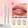 BERALLOYE PH-Activated Lip & Cheek Stain, Color Changing Balm for Custom Flushed Color, Nourishing with Avocado Oil to Keep Lips Soft, 2-Pack in Peach & White view 4