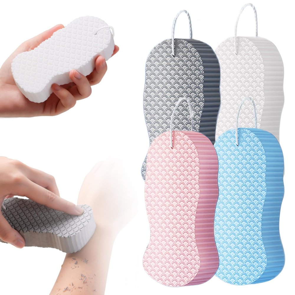 Magic Exfoliating Bath Sponge, 3D Super Soft Exfoliating Body Bath Sponge for Adults and Children, Women and Men, Skin Friendly and Reusable Bath Cleaning Brush for Home, Travel, Cruise (Colorful)