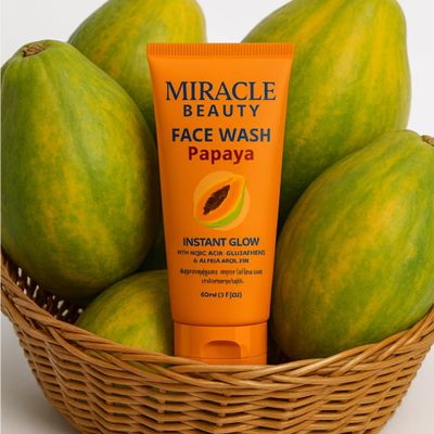 MACARIA Miracle Beauty Papaya Men Dark Spot Reduction Face Wash (10x Brightening), 60ML