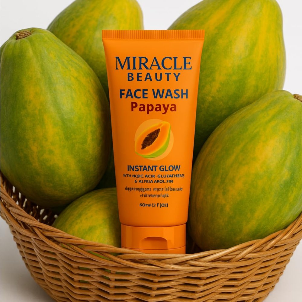 MACARIA Miracle Beauty Papaya Men Dark Spot Reduction Face Wash (10x Brightening), 60ML