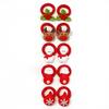 10Pcs Christmas Hair Ties for Girls Red Hair Band Snowman Snowflake Deer Gloves Holly Leaves Elastics Rubber Bands Ponytail Holder Christmas Hair Accessories for Kids Hair Ropes Holiday Party Favor view 3
