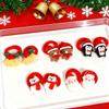 10Pcs Christmas Hair Ties for Girls Red Hair Band Santa Claus Snowman Bear Bell Penguin Elastics Rubber Bands Ponytail Holder Cute Christmas Hair Accessories for Kids Hair Ropes Holiday Party Favor view 3