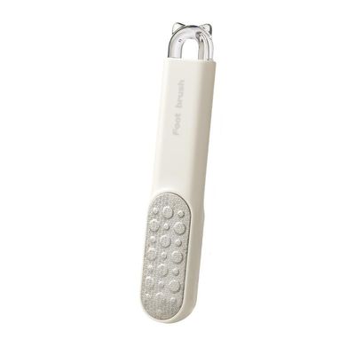 AIKETE Dual-Side Foot Callus Remover, Foot File Double Sided Foot Scrubber with Soft Silicone Brush, Professional Pedicure Tool for Dry & Wet Feet, Safe Hard Skin Remover for Sensitive Feet. (Grey)