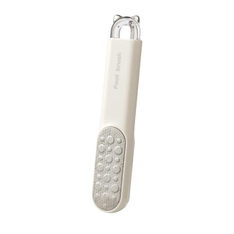 AIKETE Dual-Side Foot Callus Remover, Foot File Double Sided Foot Scrubber with Soft Silicone Brush, Professional Pedicure Tool for Dry & Wet Feet, Safe Hard Skin Remover for Sensitive Feet. (Grey)