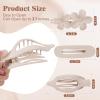 10 Pcs Flat Hair Clips for Women, 3 Styles Matte No Bump Claw Clips for Driving & Lying Down, French Rectangle Hair Barrettes & Flower Pins, Strong Hold Non-Slip Hair Accessories for Thick Thin Hair view 2