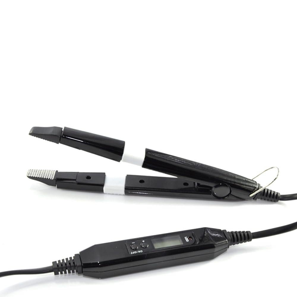 Hair Extension Removal Heat Machine,Electric Temperature Adjustable Hair Extension Tape Removal Solution Tool,V Light Hair Extension UV Glue tools (Black)