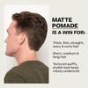 BYRD Hairdo Products Matte Pomade for Men 2-Pack - Medium Hold, Matte Finish, Add Texture & Sculpt to All Hair Types, Plus Salty Coconut Car Air Freshener with Sweet Coastal Scent, 3.35 oz Each view 3
