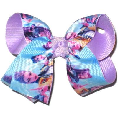 OV-2990M Medium (Ages 5-7 Years) Hair Bow K-Pop Characters over Light Orchid
