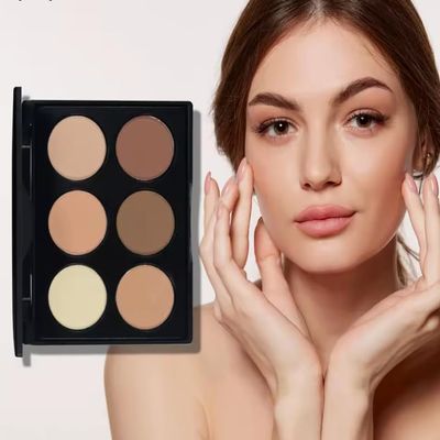6 Color Contour Powder Palette  Professional Face Contouring, Highlight & Concealer Makeup Kit for Flawless Definition and Sculpting