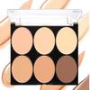 6 Color Contour Powder Palette  Professional Face Contouring, Highlight & Concealer Makeup Kit for Flawless Definition and Sculpting view 3