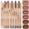 6pcs Velvet Matte Lip Liner Set  Long-Lasting Waterproof Lip Pencil Kit for Women, Smooth & Smudge-Proof Matte Lip Makeup  Nude Pink & Nude Brown Shades (NudePink) view 1