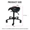 NUHSLF Saddle Stool Chair with Wheels,Ergonomic Hydraulic Adjustable Stool,Height Adjustable 54-72.5cm,Heavy-Duty,for Massage Salon Hairdressers view 2