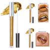 Alvivi Metallic Shimmer Liquid Lipstick Long Lasting Hydrating Waterproof Non Sticky Feel Gold One Size view 2