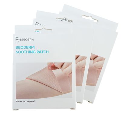 BEODERM Cool Down Soothing Patch (4 Sheets x 3 pack)  Sunburn & First-Degree Burn, Sensitive Skin Cooling Patch, Daily Use