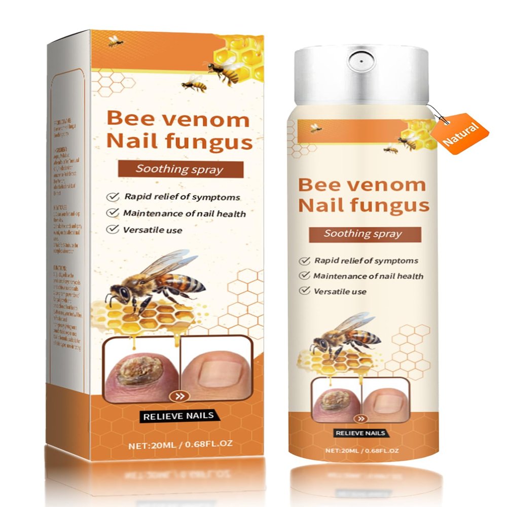 Bee Venom Spray, Advanced Bee Venom Toenail Repair Spray - Nail Treatment for Damaged Nails, Soothing, Nourishing & Moisturizing Formula, Safe & Gentle Nail Care Solution (1PCS)