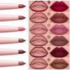 KIMIEYE 6 Colors Retractable Lip Liner Kit for Define & Sculpting Lips Shades, Long Lasting Waterproof High Pigment Matte Finish Creamy Texture Lip Liner Pencil Set for Women, #02 view 2