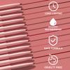 KIMIEYE 6 Colors Retractable Lip Liner Kit for Define & Sculpting Lips Shades, Long Lasting Waterproof High Pigment Matte Finish Creamy Texture Lip Liner Pencil Set for Women, #02 view 3