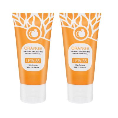 Gentle Orange Enzyme Face Scrub Gel: Deep Pore Cleansing & Long-Lasting Hydration, Ideal Exfoliator for All Skin Types (Pack of 2)