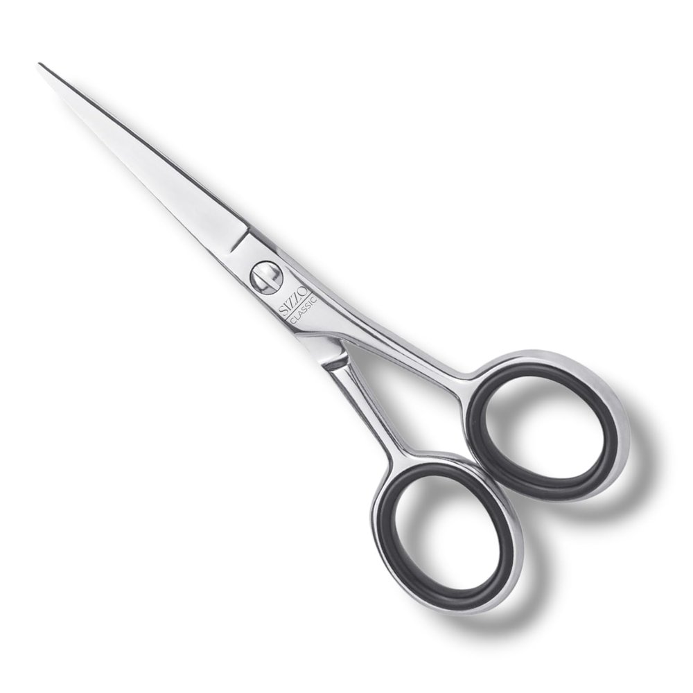 4.5'' Mustache, Beard, Nose and Eyebrows Trimming Scissor, Facial Scissors by SIZZO