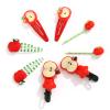 Apple Hair Clips Cute Star Hair Barrettes for Women Kawaii Cartoon Hair Accessories 4PCS (Apple 4PC) view 1