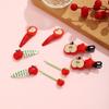 Apple Hair Clips Cute Star Hair Barrettes for Women Kawaii Cartoon Hair Accessories 4PCS (Apple 4PC) view 3