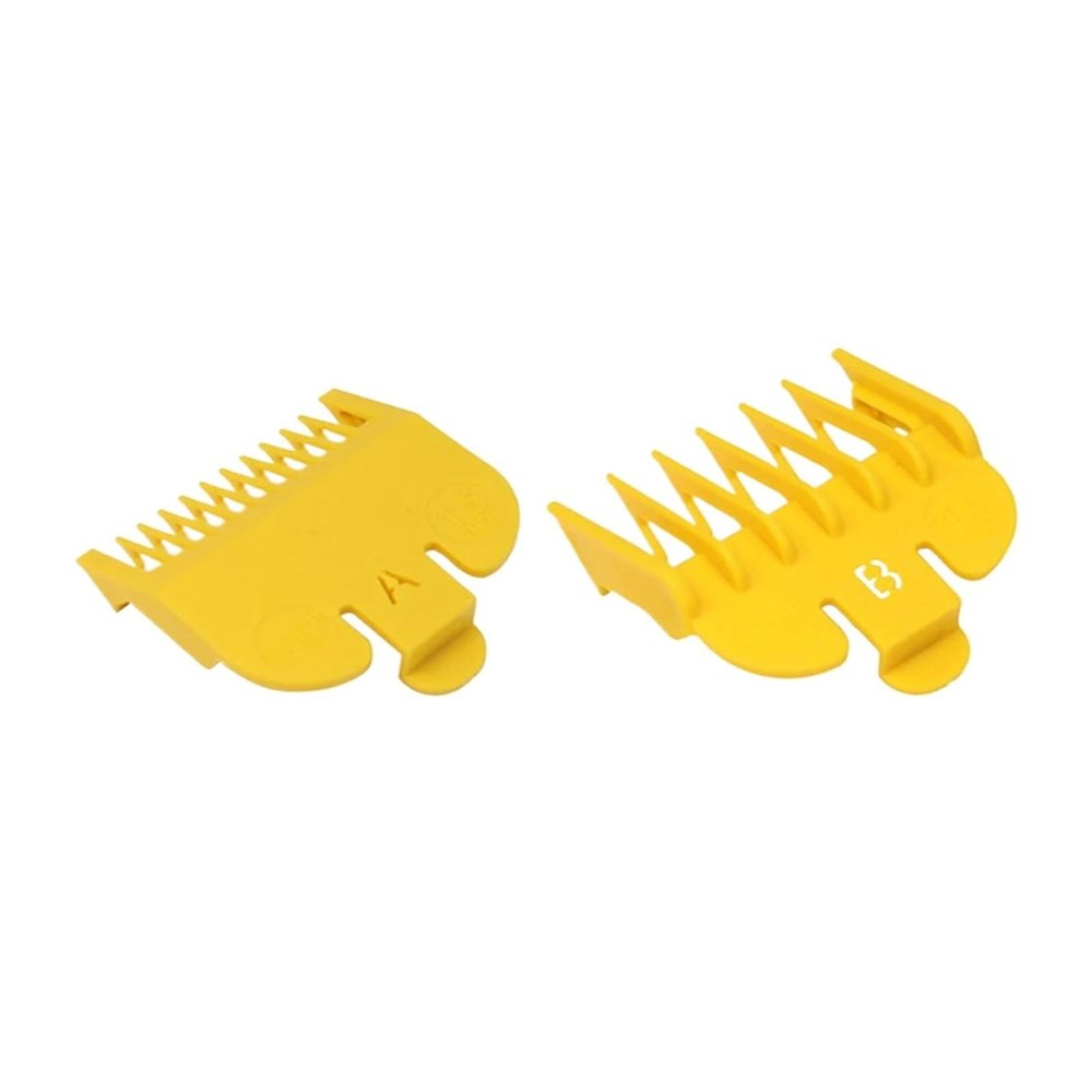 2/4pcs Hair Limit Shaving Clipper Electric Shaving Guides Combs Tools Accessories Yellow(1.5mm+4.5mm) Black(3mm+6mm+10mm+13mm)(Yellow)